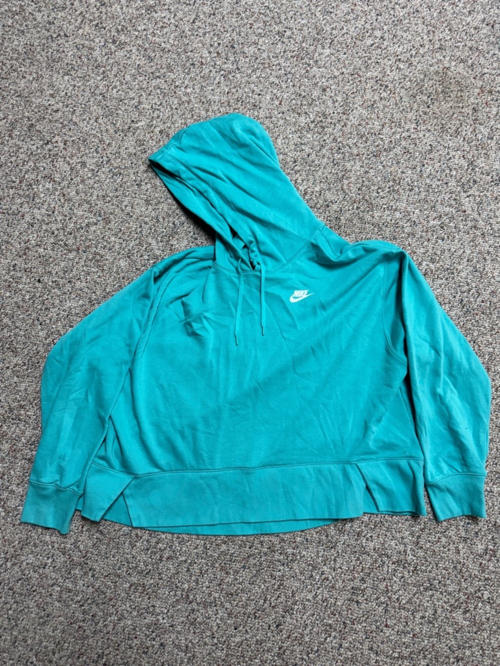 Nike Teal Hooded Sweatshirt with White Swoosh